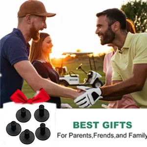 FINGER TEN Golf Rubber Tee Driving Range Value 5 Pack for Indoor Outdoor Practice Mat, Tee Adaptor Size 1.5 2.0White Black Tee Holder Set for Hitting Mats White 5 Pack All 1.5'' - product information 27