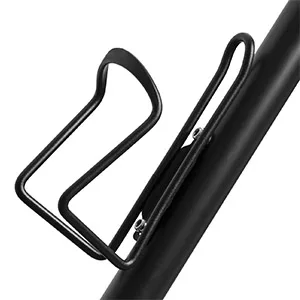 FiveBox Lightweight Aluminum Alloy Bicycle Water Bottle Cage Holder for Outdoor Activities black 1Pack - install