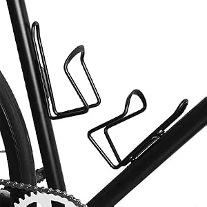 FiveBox Lightweight Aluminum Alloy Bicycle Water Bottle Cage Holder for Outdoor Activities black 1Pack - metal