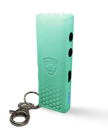 GUARD DOG SECURITY Quick Action Pepper Spray Keychain - Maximum Strength MC 1.44 - Pepper Spray Range up to 16 ft - Made in USA Light Pink - Hornet+ mini stun gun