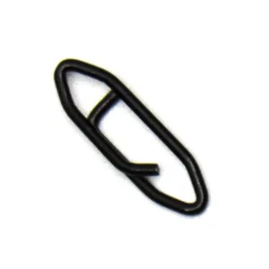 Harmony Fishing Stealth Clips (25 Pack) Black Stainless (Ultra-Strong, Fast-Swapping Universal Power Snaps for Fishing Lures) 13mm (25# Test) - 15mm Stealth Clip