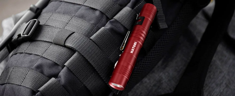 HATORI LED Mini Flashlight, Bright Small Handheld Pocket Flashlights Tactical High Lumens Pen Light for Camping, Outdoor, Emergency, 1 Pack(3.55Inch) - flash light