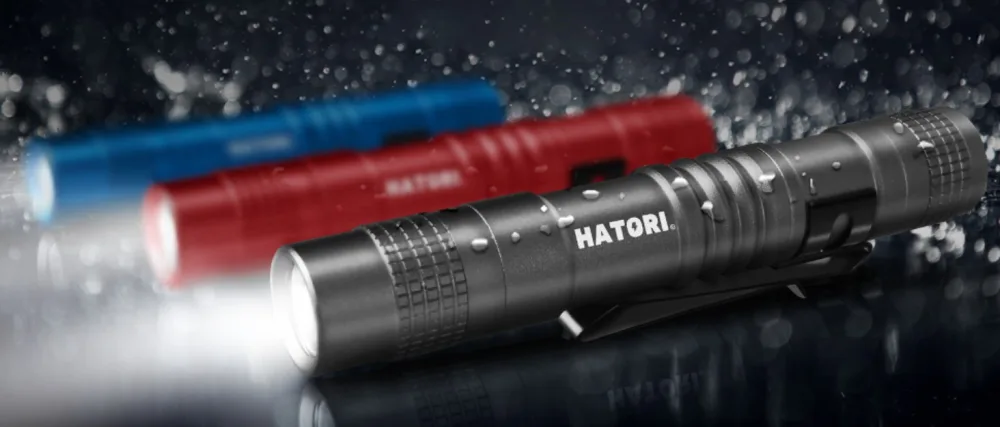 HATORI LED Mini Flashlight, Bright Small Handheld Pocket Flashlights Tactical High Lumens Pen Light for Camping, Outdoor, Emergency, 1 Pack(3.55Inch) - flashlights