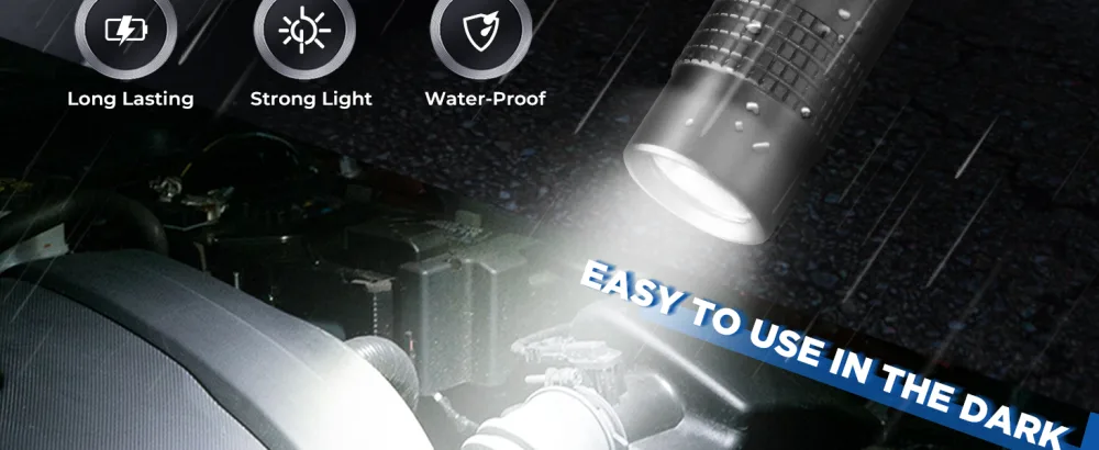 HATORI LED Mini Flashlight, Bright Small Handheld Pocket Flashlights Tactical High Lumens Pen Light for Camping, Outdoor, Emergency, 1 Pack(3.55Inch) - flashlights