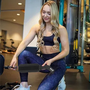 Ankle Straps for Cable Machines Padded Ankle Cuffs (Pair) - for Legs, Glutes, Abs and Hip Workouts Fits Women & Men - Fully Adjustable & Breathable Ankle Strap Set Black - HAWK Sports