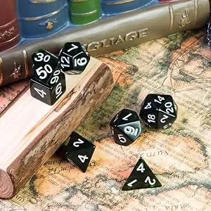 HDdais Polyhedral DND Dice Sets, 7-Die Green D&D Dice for Dungeons and Dragons Pathfinder RPG MTG Table Gaming Dice,Jade Dice (Green) - product information 5