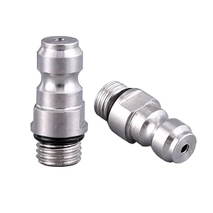 Universal 8mm Quick-Disconnect Plug Adapter M8x1 Male Thread Stainless Steel PCP Paintball Charging Fittings - DX0013