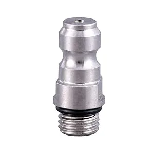 Universal 8mm Quick-Disconnect Plug Adapter M8x1 Male Thread Stainless Steel PCP Paintball Charging Fittings - DX0013