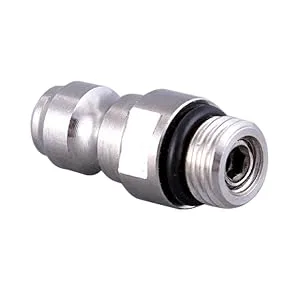 Universal 8mm Quick-Disconnect Plug Adapter M8x1 Male Thread Stainless Steel PCP Paintball Charging Fittings - DX0013