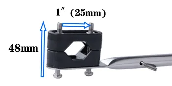 Stainless Steel Rail Mount Boat Pulpit Staff (7/8" - 1") , boat yacht marine flag pole - size