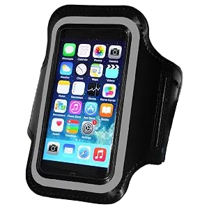i2 Gear Running Exercise Armband for iPod Touch 7th, 6th and 5th Generation MP3 Players and Phones with Reflective Border and Key Holder (Black) - arm band running accessories fitness sleeve pod itouch arms wrist runner jog jogging mp3 player 5 6