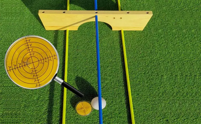 Green Reader Golf, Golf Ball Marker - Level Angle High Precision Golf Putting Aid, Golf Green Reader - Size 1.9" x 0.39" Yellow - Golf Putting Reader