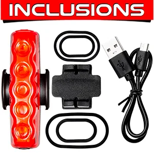 KEYWELL USB Rechargeable Bike Tail Light-Super Bright LED Bicycle Rear Light with Powerful Red Back Light for Cycling Safety Flashlight - Water Resistant - bike tail light