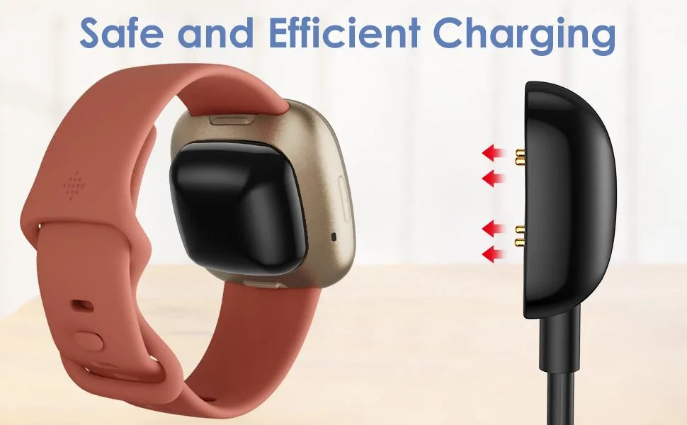 KIMILAR (2 Pack) Charger Compatible with Fitbit Sense/Fitbit Sense 2, Fitbit Versa 3 / Fitbit Versa 4, Replacement Charging Charger Cable Compatible with Fitbit Versa 4 / Fitbit Sense 2 Smartwatch - sense charger