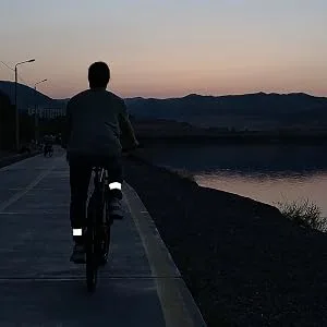 Leg Shield Reflective Ankle Bands - Very Large Reflective Area for Greater Visibility - Bright, Comfortable, Neoprene - Straps for Biking, Running, Walking - Protects Cyclist's Pants from Chain Silver - 2 Bands - Ankle Bands while riding Bicycle