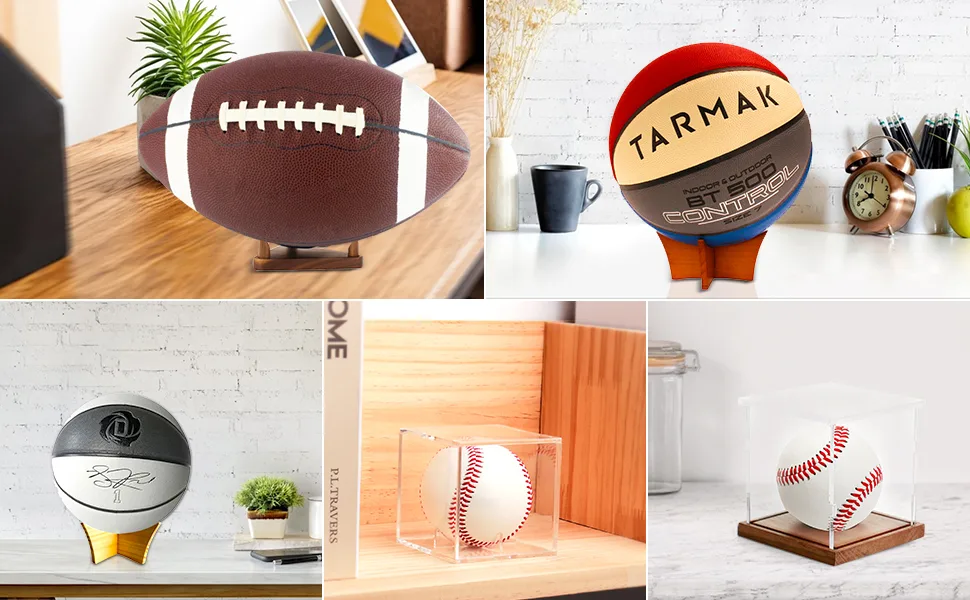 LuxRound Baseball Display Cases Autograph Baseball Display Holder UV Protected Acrylic Baseball Box Memorabilia Trophy Baseball Stand Tube for Official Size Baseball Storage Rack 1 Pack - Autographed memorabilia football/ basketball/ soccer/ baseball/ softball display stands