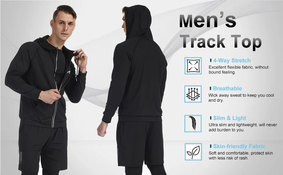 MEETYOO Running Jacket for Men Small Grey - product information 2