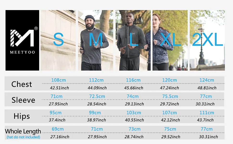 MEETYOO Running Jacket for Men Small Grey - product information 3