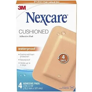 Nexcare Absolute Waterproof Adhesive Gauze Pad, One Size, 4 Count - product information 2