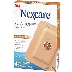 Nexcare Absolute Waterproof Adhesive Gauze Pad, One Size, 4 Count - product information 3