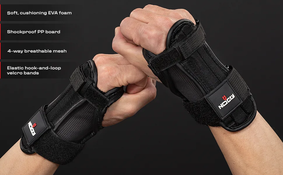 NoCry Wrist Braces Wrist Support and Protective Gear for Skateboarding, Snowboarding,Rollerblading Small Soft - pad stabilizer workouts arm ganglion dolor muñequeras manos adults carpoltunnel typing push ulnar