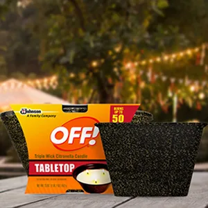 OFF! Backyard Citronella Scented Candle, Ambiance Enhancing Centerpiece, Burns for up to 25 Hours, 16 oz ( Pack of 2) - OFF! Citronella