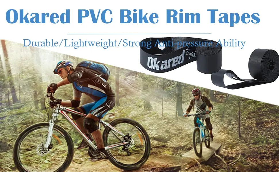 Okared 2 Pack Bicycle Rim Strip Rim Tape (26" x 20mm) - TAPE