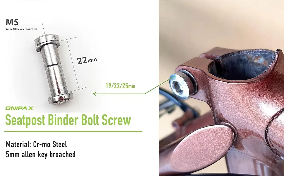 ONIPAX Seatpost Binder Bolt Screw 19mm - ONIPAX Seatpost Binder Bolt Screw