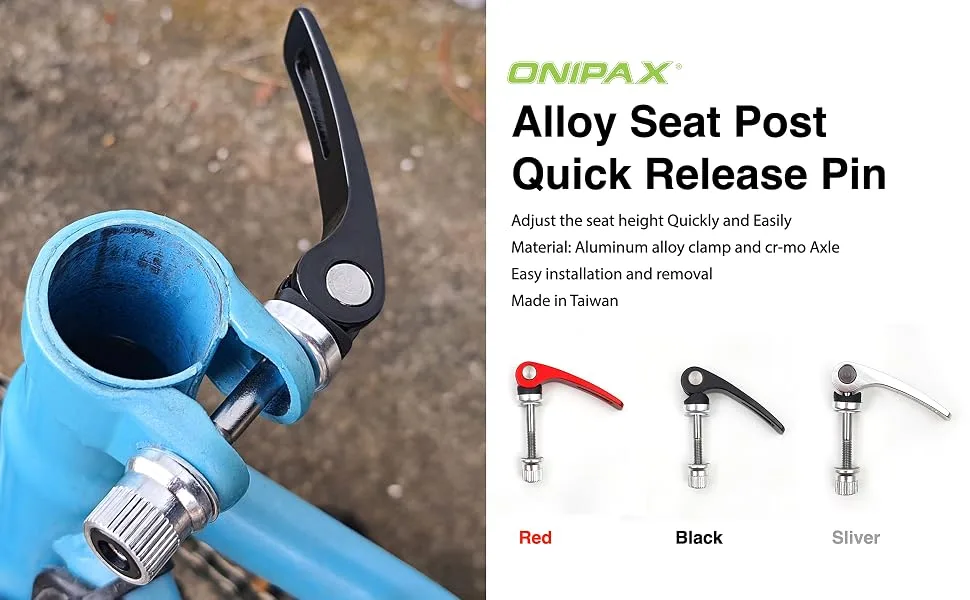 ONIPAX Alloy Seat Post Quick Release Pin (Black) - ONIPAX Alloy Seat Post Quick Release Pin