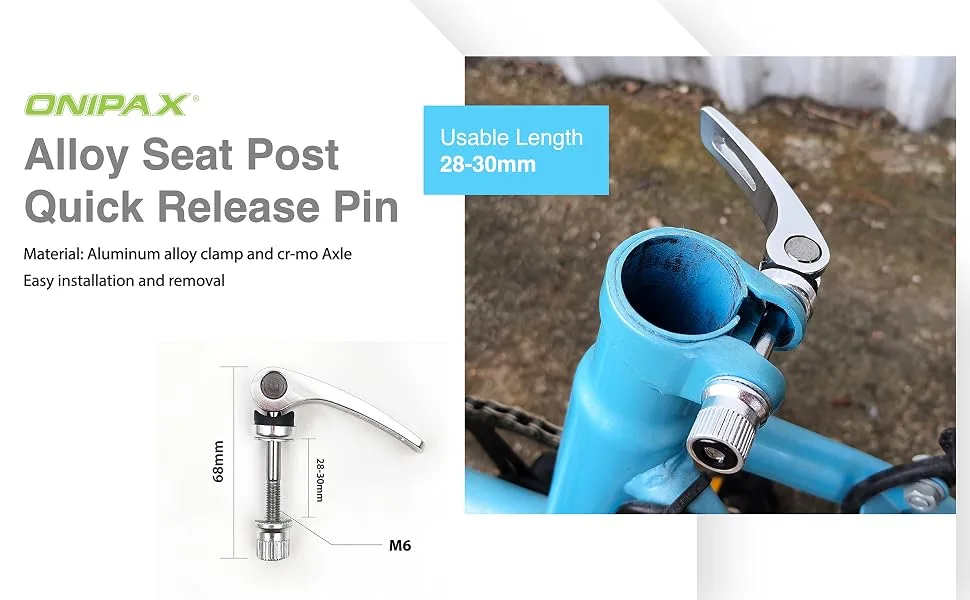 ONIPAX Alloy Seat Post Quick Release Pin (Black) - ONIPAX Alloy Seat Post Quick Release Pin