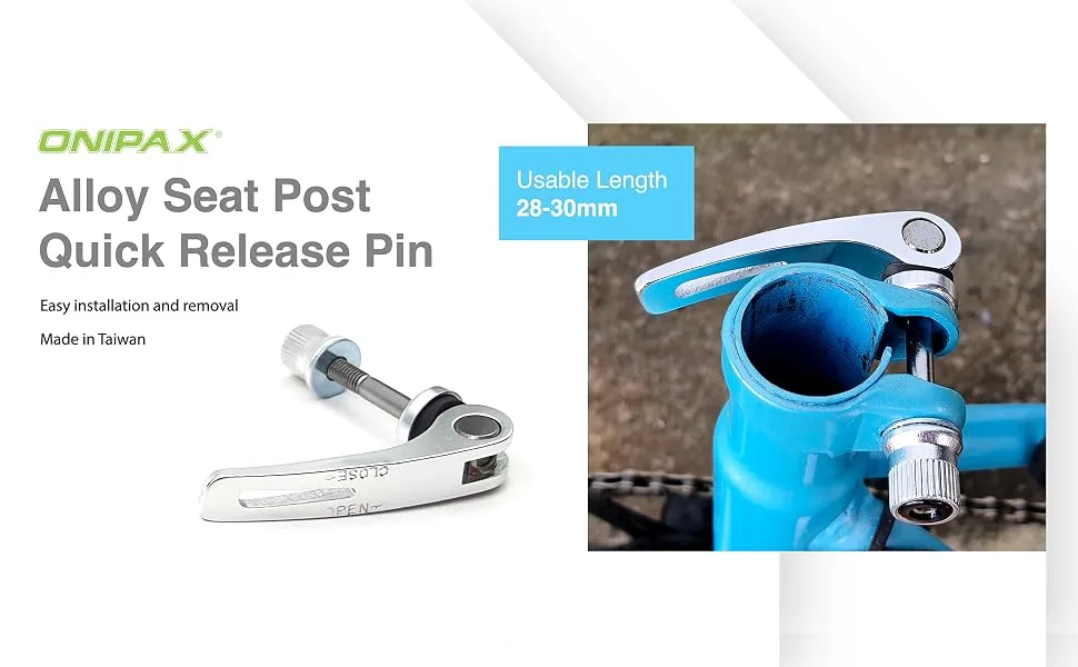 ONIPAX Alloy Seat Post Quick Release Pin (Black) - ONIPAX Alloy Seat Post Quick Release Pin