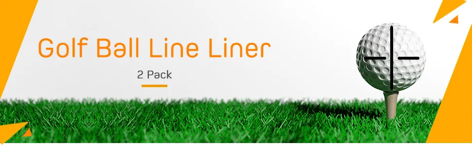 2 Pack Golf Ball Line Liner Drawing Marking Alignment Putting Tool Black and Red - product information 1