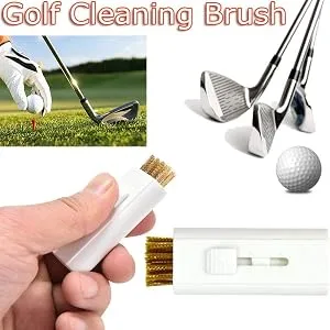 4-Pack Pocket Retractable Golf Club Cleaning Brush Tool - Wire Brush Club Groove Double Side Cleaner, Ideal Gift Sharing with Golfing Friends - product information 2