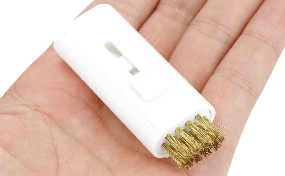 4-Pack Pocket Retractable Golf Club Cleaning Brush Tool - Wire Brush Club Groove Double Side Cleaner, Ideal Gift Sharing with Golfing Friends - product information 5