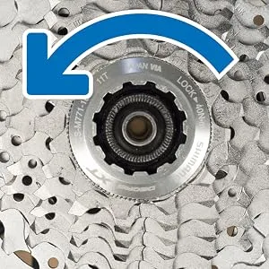 Park Tool FR-5.2 Cassette Lockring Tool Black - Cassette lockring with arrow denoting counterclockwise rotation