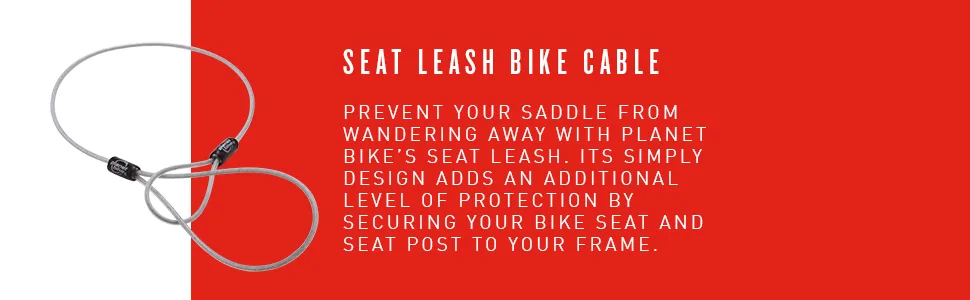 Planet Bike Seat Leash Bicycle Security Cable (2.5mm x 24-Inches) - seat leash