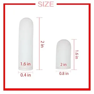 Gel Finger Cots, Finger Protector Support(14 PCS) New Material Finger Sleeves Great for Trigger Finger, Hand Eczema, Finger Cracking, Finger Arthritis and More. (Small Size) (White, Small) - A012
