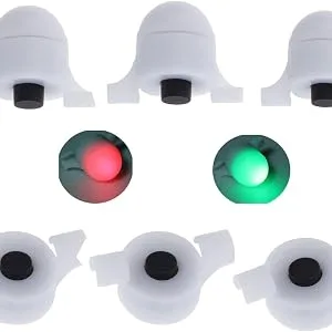 Power Cast Sensor LED Night Fishing Rod Tip Flashlight/Bite Indicator/Bite Alarm,Glow Stick Replacement 3 - Rod Tip Light, Green and Red