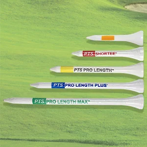 Pride Professional Tee System, 3-1/4 inch ProLength Plus Tee, 75 count, White - Pride Professional Tee System (PTS) allows for easy identification of length for various golf clubs.
