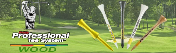 Pride Professional Tee System, 3-1/4 inch ProLength Plus Tee, 75 count, White - PTS Wood tees