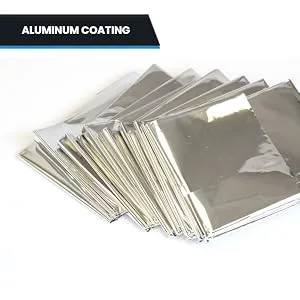 Primacare CB-6841 Emergency Foil Mylar Thermal Blanket, 82" Length x 54" Width - product information 6