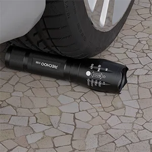 RECHOO Tactical Flashlights 2 Pack, Bright Zoomable LED Flashlights High Lumens with 5 Modes, Portable Small Flash Light for Emergency, Camping, and Outdoor Use - flahlights high lumens