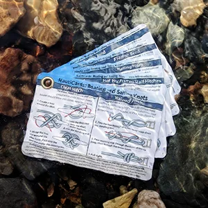 ReferenceReady Boating and Sailing Knot Cards - Waterproof Guide to 20 Nautical Knots - NautiCards are waterproof