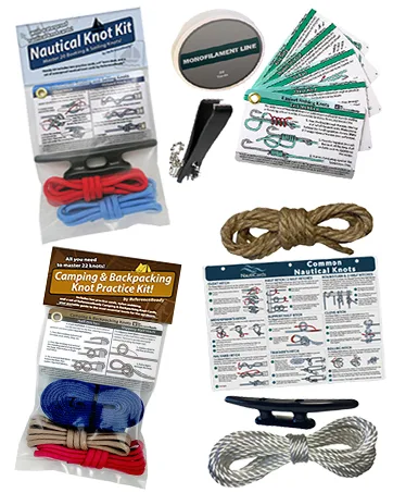 ReferenceReady Boating and Sailing Knot Cards - Waterproof Guide to 20 Nautical Knots - survival skills ashley book knots knott ashleys cub scout wolf handbook tie kit guide tieing
