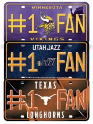 NBA #1 Fan Metal License Plate Tag Oklahoma City Thunder - product information 2