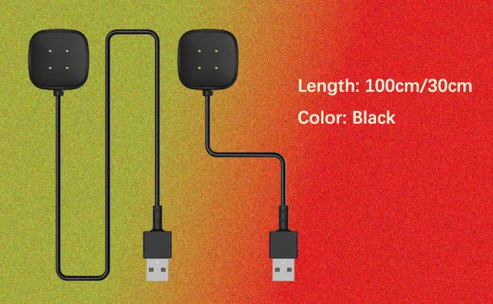 2-Pack Charger Cable Compatible with Fitbit Sense/Fitbit Versa 3, Replacement USB Charging Cradle Dock Stand Cable for Smart Watch Sense/Versa 3(3.3 ft/1.0ft) 3.3 ft/1.0 ft - product information 5