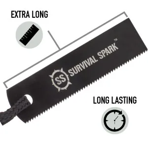 Fire Starter - SurvivalSPARK Emergency Magnesium Fire Starter - Survival Fire Starter with Compass and Whistle - product information 2