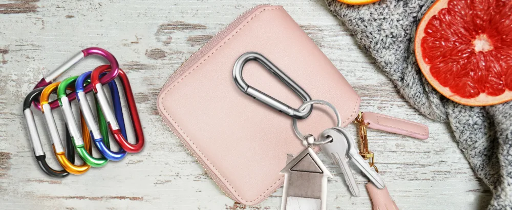 STURME 2" Aluminum D Ring Carabiners Clip D Shape Spring Loaded Gate Small Keychain Carabiner Clip Set Outdoor Camping Mini Lock Snap Hooks Spring Link Key Chain Durable Improved 24 PCS Assorted - product information 16