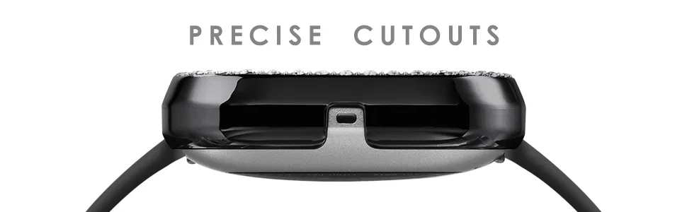 Surace Compatible for Fitbit Versa 2 Case, Bling Crystal Diamond Frame Protective Case Compatible for Fitbit Versa 2 Smart Watch (3 Packs, Black/Silver/Clear Black/Silver/Clear Fibit Versa 2 - product information 5