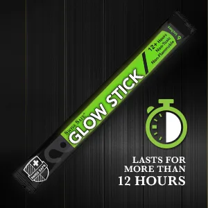 Swiss Safe Premium 6" Glow Sticks - Extra Bright, 12+ Hour Duration, Emergency Ready - Glow Stick Lasts for more than 12 hours